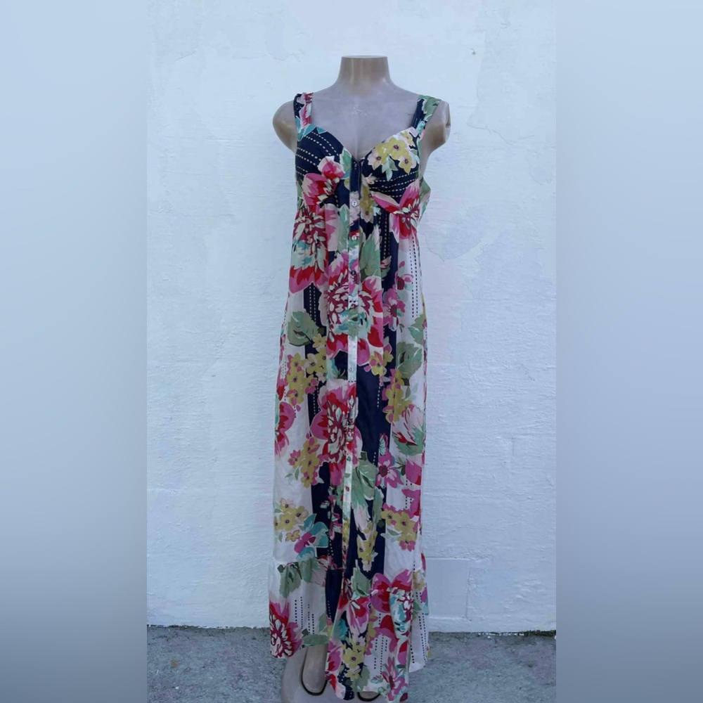 Johnny Was Multicolor Floral Maxi Dress - Picture 2 of 14
